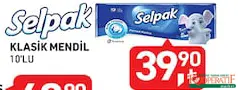 SELPAK KLASİK MENDİL 10'LU SELPAK KLASİK MENDİL 10'LU